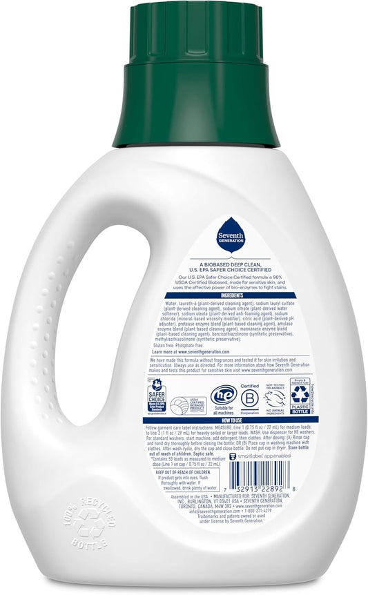Seventh_Generation_Concentrated_Free_&_Clear_Laundry_Detergent,_40_oz,_No_Dyes_or_Fragrance,_Sensitive_Skin_Liquid_Laundry_Soap_Targets_Stains_and_Everyday_Messes_With_Biobased_Formula