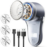 POPCHOSE Fabric Shaver, Sweater Shavers to Remove Pilling, Lint Shaver with 6-Leaf Blades, Electric Lint Remover for Clothes, Couch, Furniture, Fuzz, Lint Ball, Pillings, USB Rechargeable