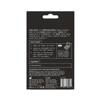 Starface_Hydro-Star_Black_Pimple_Patches_BIG_PACK,_Hydrocolloid,_Clinically_Proven_Spot_Shrinking_in_6_Hours,_Absorb_Fluid,_Reduce_Redness,_Vegan,_Cruelty-Free_Skincare_(96_Count)