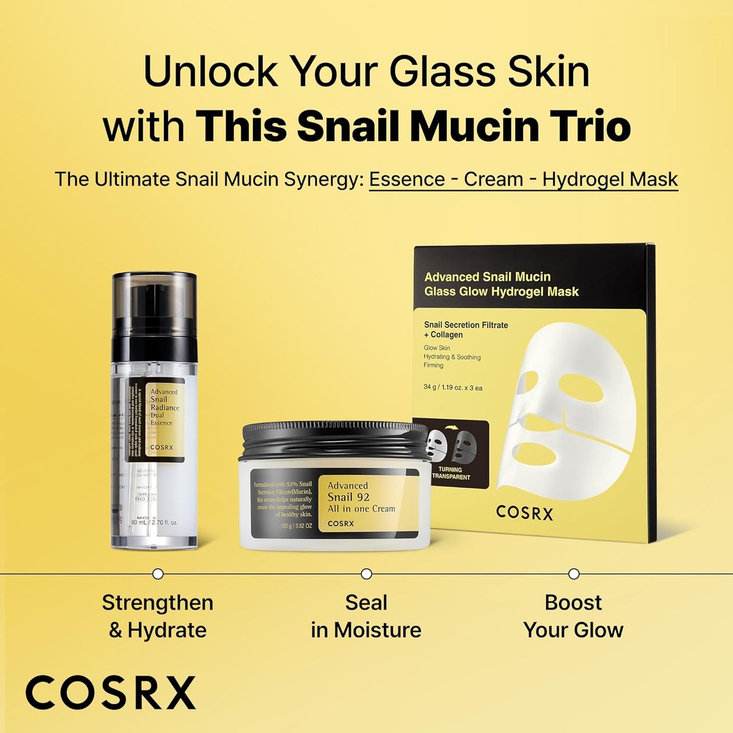 COSRX_Snail_Mucin_74%_+_Niacinamide_5%_Dual_Essence,_Anti_Aging_Face_Serum_for_Dull_Skin,_Sensitive_Skin,_Korean_Skin_Care,_2.70_fl.oz_/_80ml