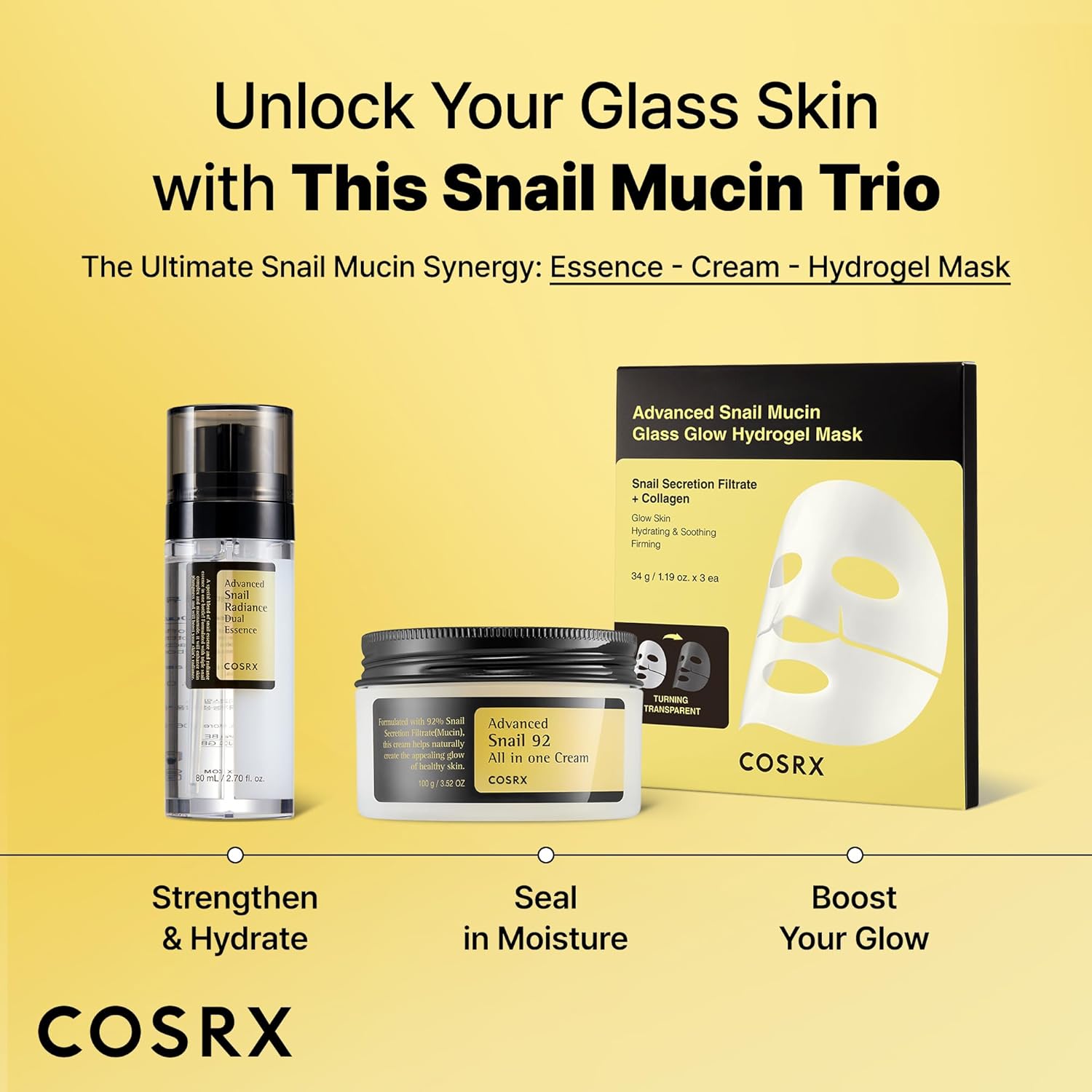 COSRX_Snail_Mucin_74%_+_Niacinamide_5%_Dual_Essence,_Anti_Aging_Face_Serum_for_Dull_Skin,_Sensitive_Skin,_Korean_Skin_Care,_2.70_fl.oz_/_80ml