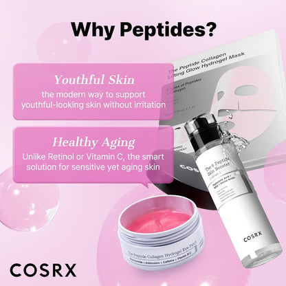 COSRX_Pink_Peptides_Collagen_Lifting_Glow_Hydrogel_Face_Masks_Skincare_3_EA,_Collagen_Face_Mask,_Travel_Essentials,_Overnight_Face_Mask,_Korean_SkinCare