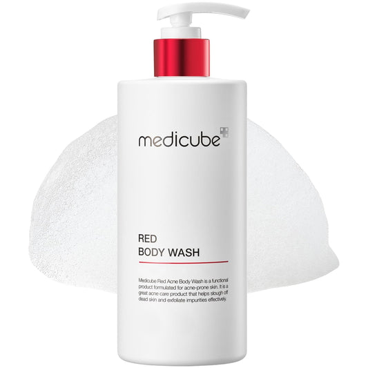 medicube_Red_Body_Wash_14.10_Fl.oz_I_Low_pH_and_Hydrating_Cleanser_with_Salicylic_Acid,_Lactic_Acid,_Niacinamide_and_Hyaluronic_Acid_Suitable_for_Bacne_Treatment_|_Korean_Skin_Care