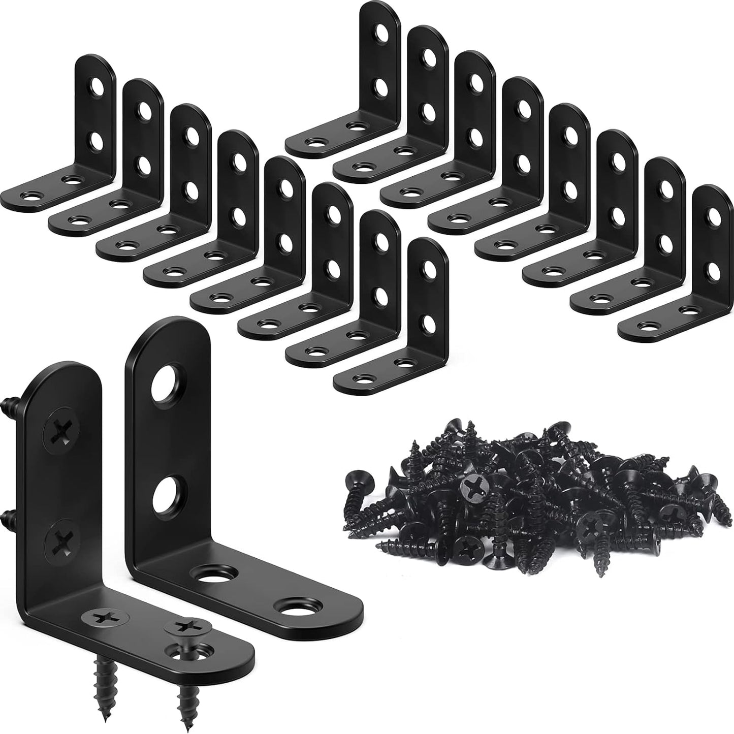 18PCS_L_Bracket_Corner_Bracket,_FATLODA_Stainless_Steel_L_Brackets_for_Shelves,_Black_Small_Right_Angle_Bracket,_Metal_Corner_Brace_for_Wood_Furniture_Cabinet_Chair_with_72PCS_Screws_(1.57x1.57_in)