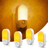 L LOHAS LED Night Lights Plug into Wall, [2/4 Pack] LED Dimmable Night Light with Light Sensors, 30/60LM Adjustable Brightness Nightlights, Soft White/Amber/Blue/Daylight/RGB Automatic Night Light for Kid, Hallway