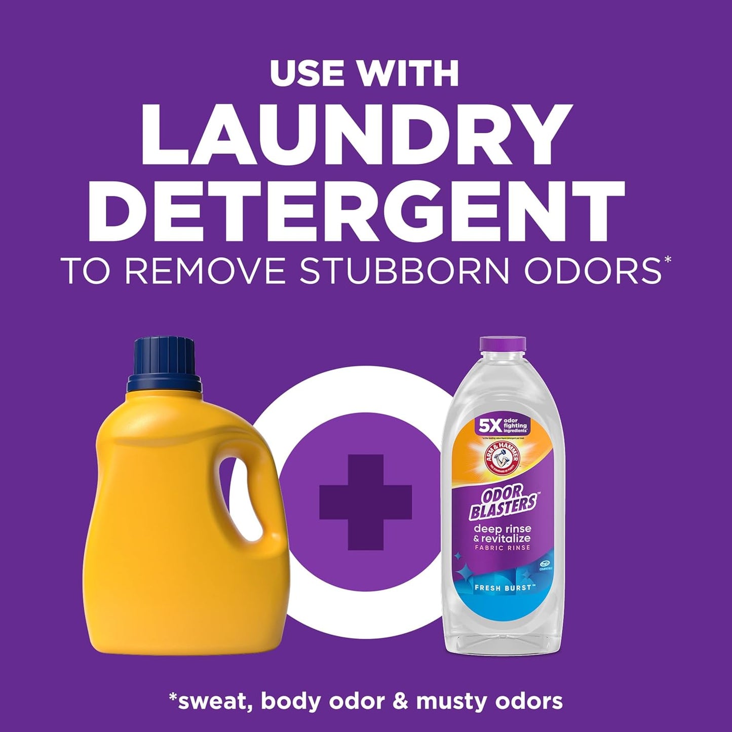 ARM_&_HAMMER_Odor_Blasters_Deep_Rinse_and_Revitalize_Fabric_Rinse,_Laundry_Additive,_Eliminates_Sweat_and_Musty_Odors,_Fresh_Burst_Scent,_50_fl_oz