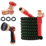 Pocket Hose Ballistic Expandable Garden Hose w/Pocket Pivot Swivel Connector, Anti-Burst Sleeve Reinforced with Bulletproof Fiber, Lightweight, No-Kink, Compact, UV-Protected, AS SEEN ON TV