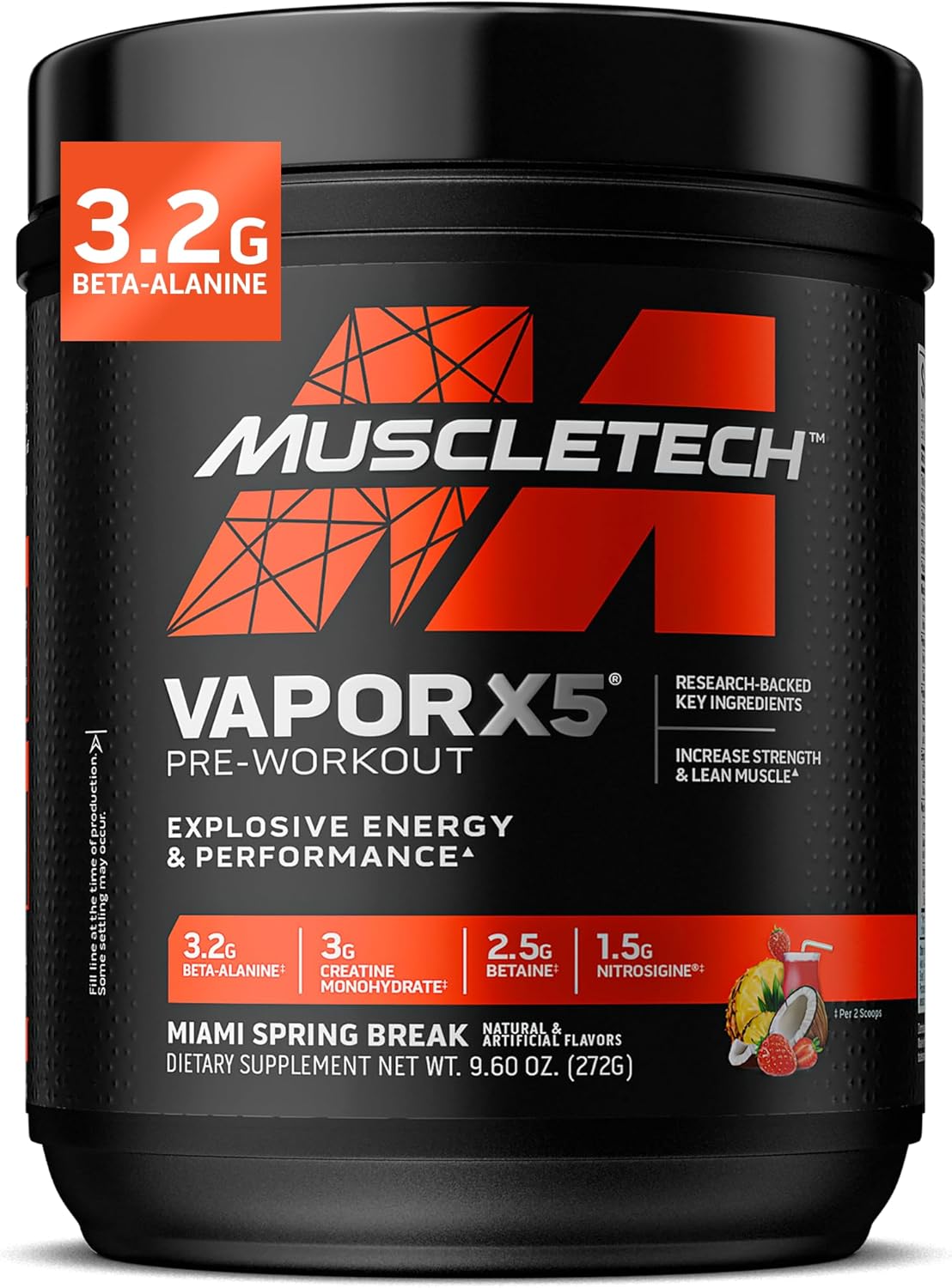 MuscleTech_Pre-Workout_Powder,_Vapor_X5_-_Sports_Nutrition_Muscle_Building_Supplements_for_Women_&_Men_-_Intense_Muscle_Pump_Energy_Powder_Drink_Mix_-_Miami_Spring_Break,_272g_(30_Servings)