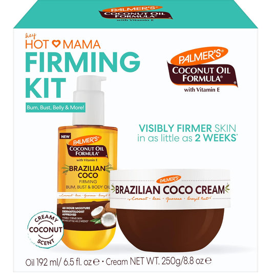 Palmer's_Brazilian_Coco_Hot_Mama_Firming_Kit,_Coconut_Oil_Formula_Skin_Care_Duo_with_Firming_Body_Cream_(8.8_Oz)_+_Body_Oil_(6.6_Fl_Oz)_Helps_Tone_Bum,_Belly_&_Thighs,_Provides_48_Hour_Moisture