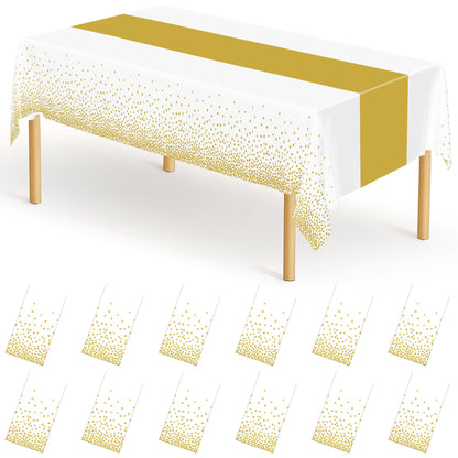 White Gold Dot - 12pcs 54x108 in