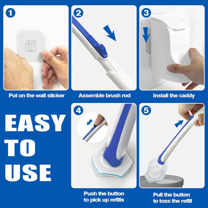 JEHONN_Disposable_Toilet_Brush_with_48_Wand_Cleaner_Refills,_Wall_Mounted_Toilet_Bowl_Brush_Holder_Set,_Bathroom_Cleaning_System_for_Sink_Bathtub_Wash_Basin_(Blue)