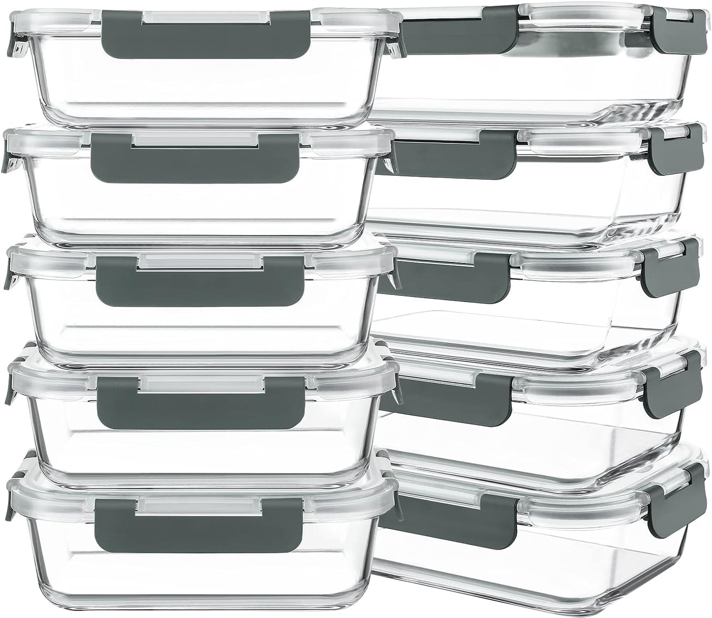 10_Packs_30_oz_Glass_Meal_Prep_Containers,Glass_Food_Storage_Containers_with_Lids,Airtight_Lunch_Bento_Boxes,Microwave,Freezer_and_Dishwasher,Gray