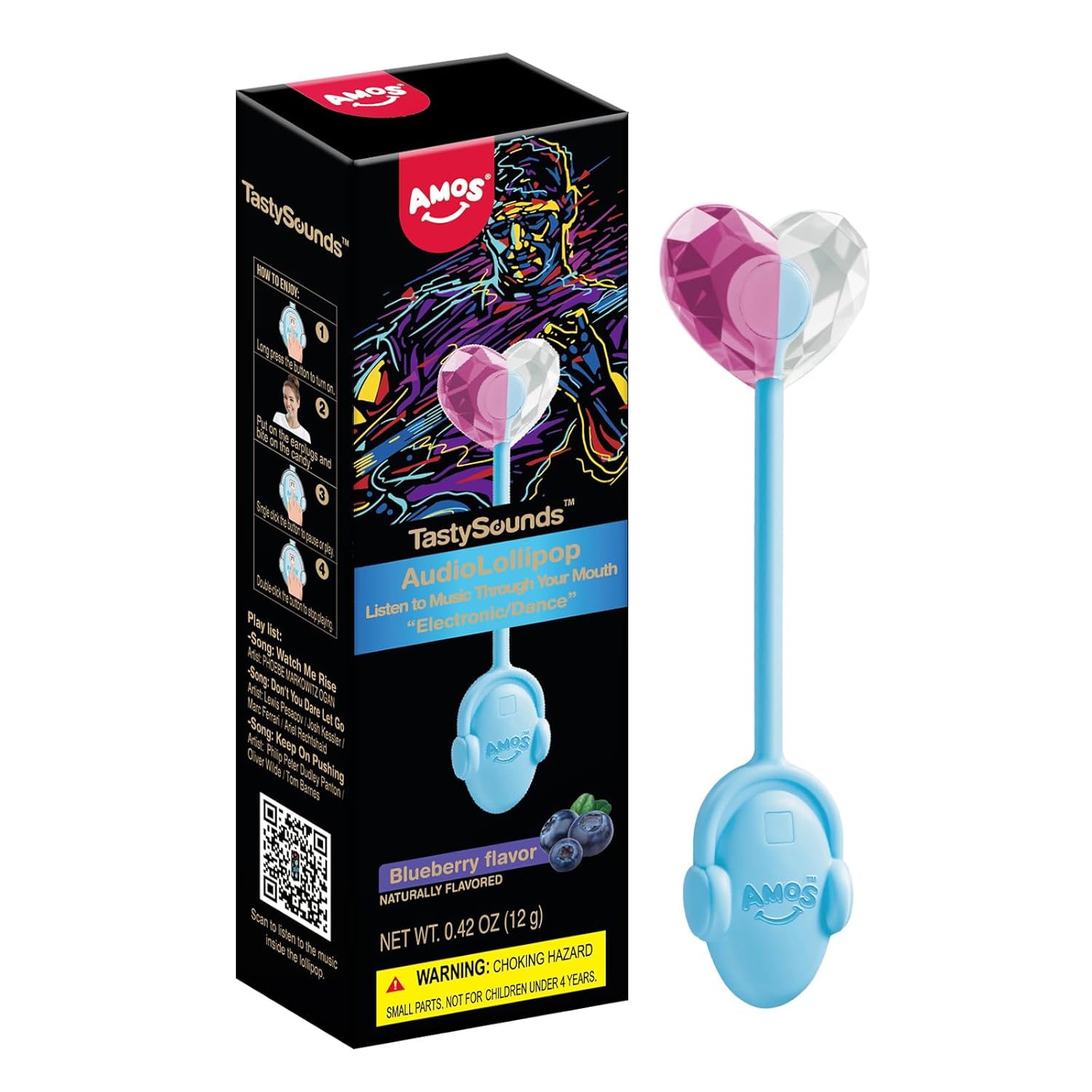 Amos_Music_Lollipop_Candy,_Audio_Singing_Lollipop,_Individually_Wrapped_Natural_Blueberry_Flavor_(1_Pack)