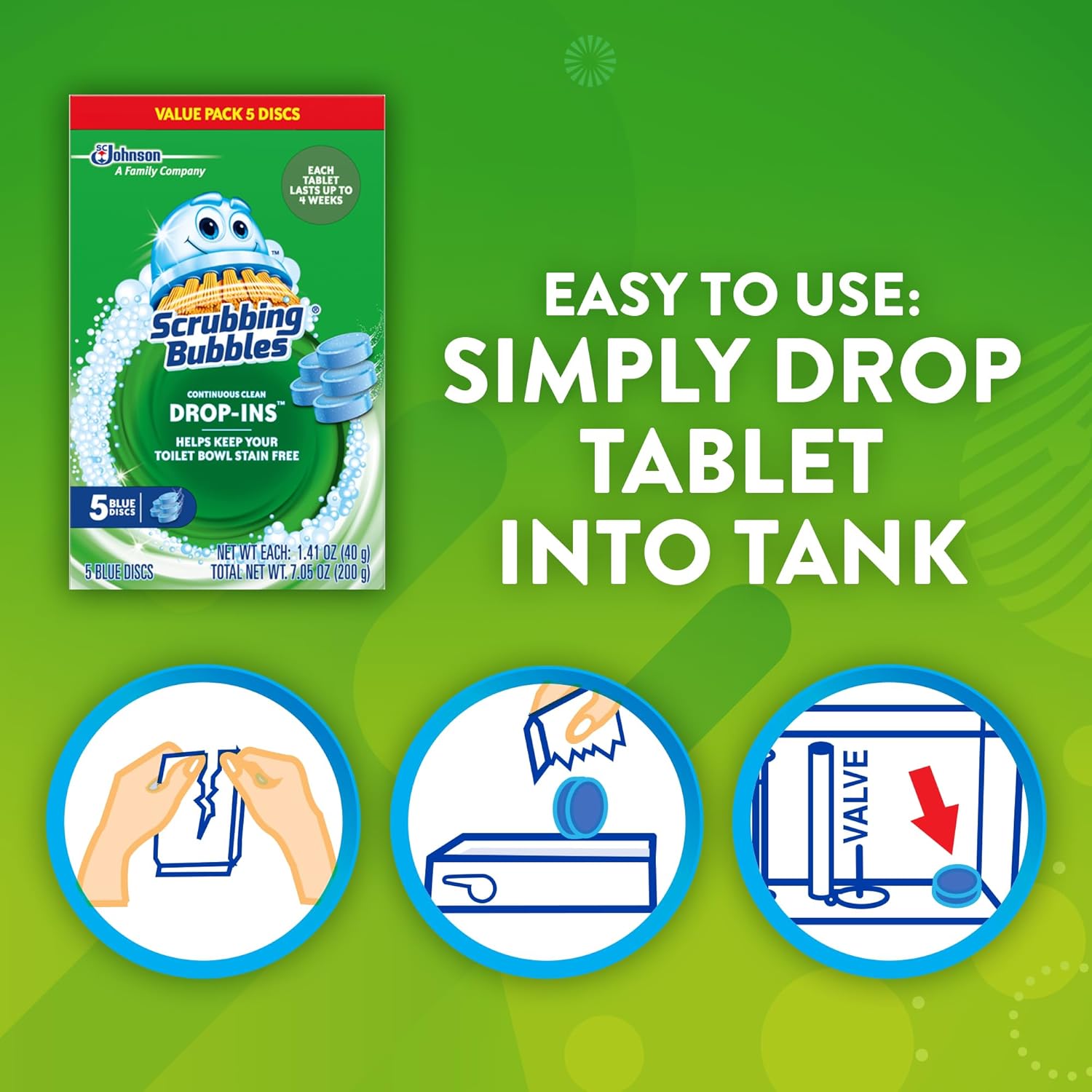 Scrubbing_Bubbles_Continuous_Clean_Toilet_Drop-Ins,_Automatic_Blue_Toilet_Bowl_Cleaner,_Septic-Safe_Tank_Tablets_Remove_Hard_Water_Minerals_&_Limescale,_Stain_&_Smell_Protection,_5_Count_(Pack_of_1)