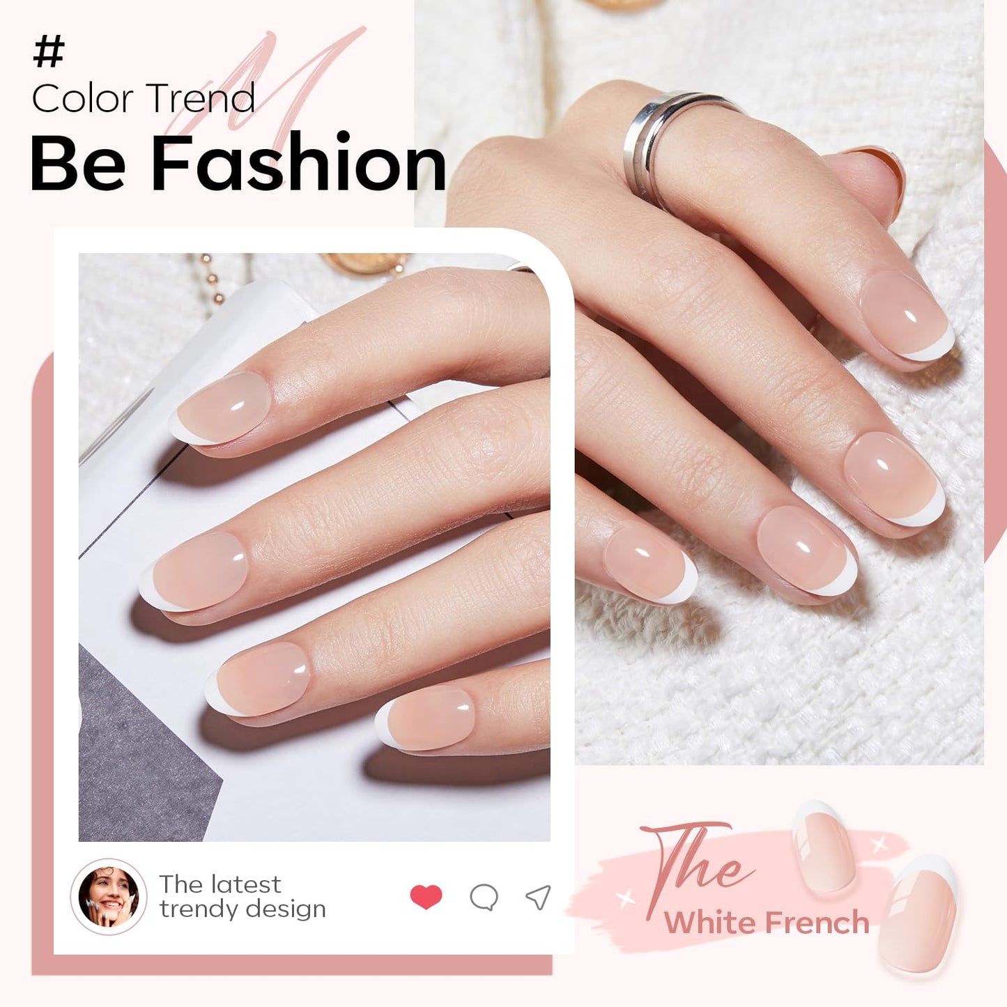 modelones_French_Tip_Press_On_Nails,_Short_Oval_Fake_Nails_Press_Ons_with_Nail_Glue,_Adhesive_Tabs,_Nail_File,_Prep_Pad,_Manicure_Stick,_32Pcs_16_Sizes,_Nude,_Spring_Women_Girl_Gift