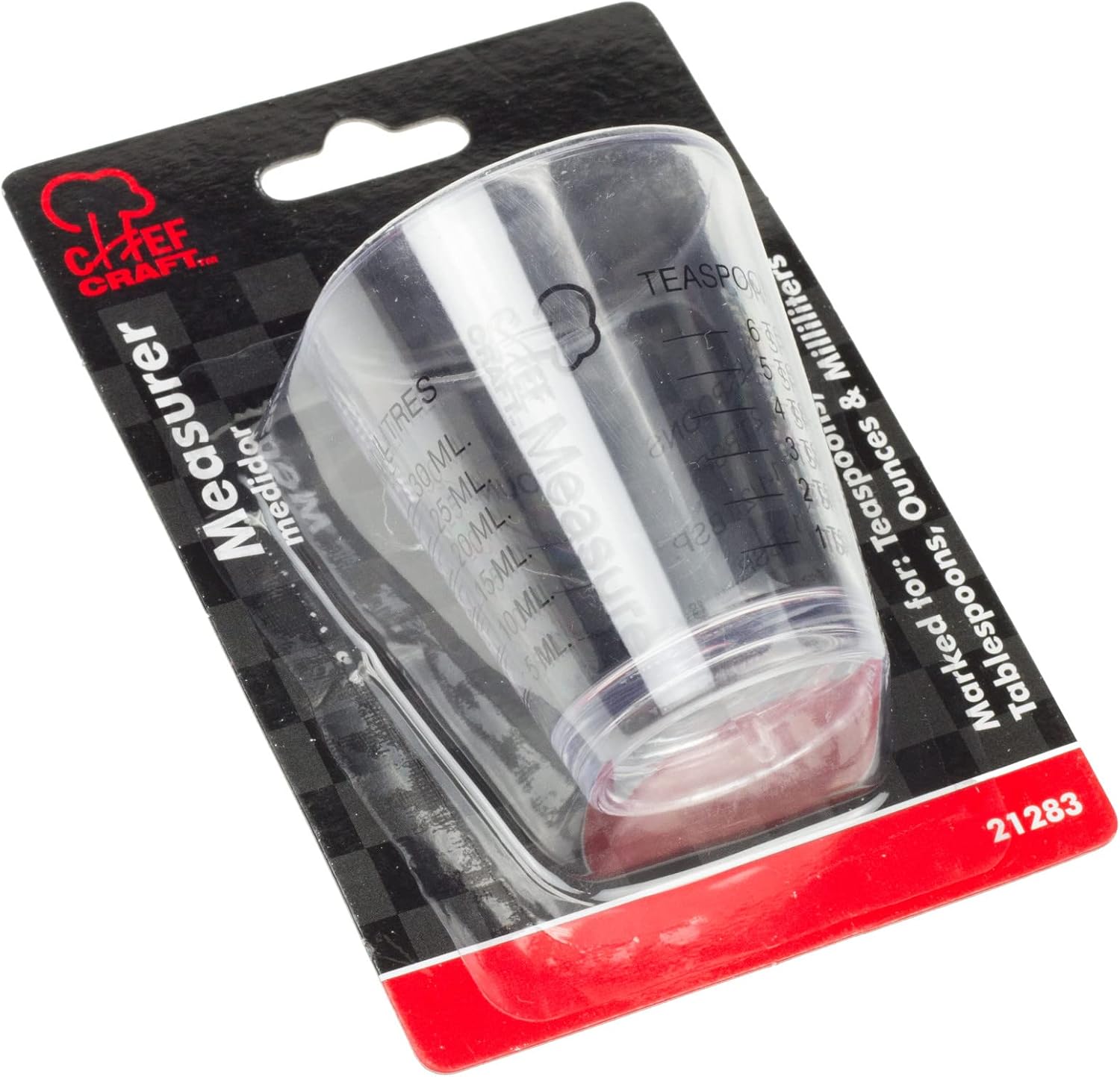 Chef_Craft_Classic_Plastic_Shot_Glass_Measurer,_1_ounce_teaspoon/tablespoon,_Clear