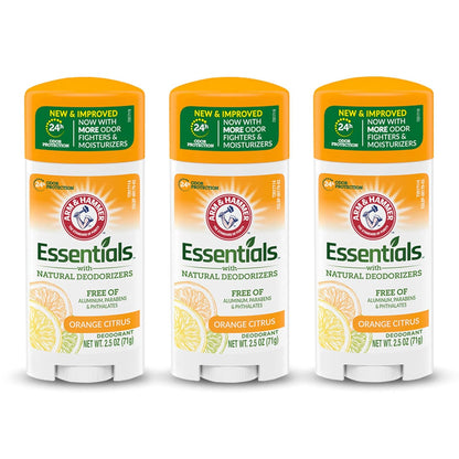 ARM_&_HAMMER_Essentials_Deodorant-_Orange_Citrus-_Solid_Oval_-_Made_with_Natural_Deodorizers-_Free_From_Aluminum,_Parabens_&_Phthalates,_2.5_oz_(Pack_of_3)