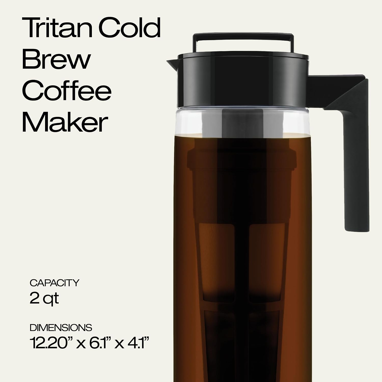 Takeya_Deluxe_Cold_Brew_Coffee_Maker_-_BPA-Free_Tritan_Pitcher_with_Airtight_Leakproof_Lid,_Silicone_Grip_Handle,_Fine-Mesh_Filter_-_Shatter-Proof,_Dishwasher_Safe,_Made_in_USA_-_2_Quart/Black