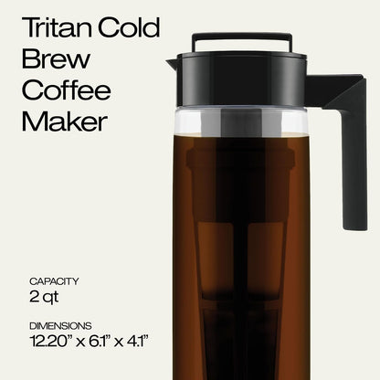 Takeya_Deluxe_Cold_Brew_Coffee_Maker_-_BPA-Free_Tritan_Pitcher_with_Airtight_Leakproof_Lid,_Silicone_Grip_Handle,_Fine-Mesh_Filter_-_Shatter-Proof,_Dishwasher_Safe,_Made_in_USA_-_2_Quart/Black