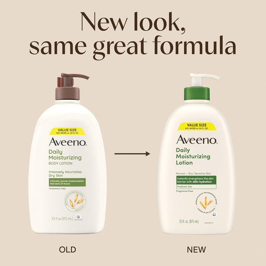 Aveeno_Daily_Moisturizing_Body_Lotion,_Fragrance-Free_Light_&_Creamy_Lotion_for_Dry,_Sensitive_Skin_With_Prebiotic_Oat_Nourishes_&_Strengthens_Skin's_Moisture_Barrier,_Value_Size,_33_fl_oz