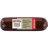 Old Wisconsin Premium Summer Sausage, 100% Natural Meat, Charcuterie, Ready to Eat, High Protein, Low Carb, Keto, Gluten Free, Original Flavor