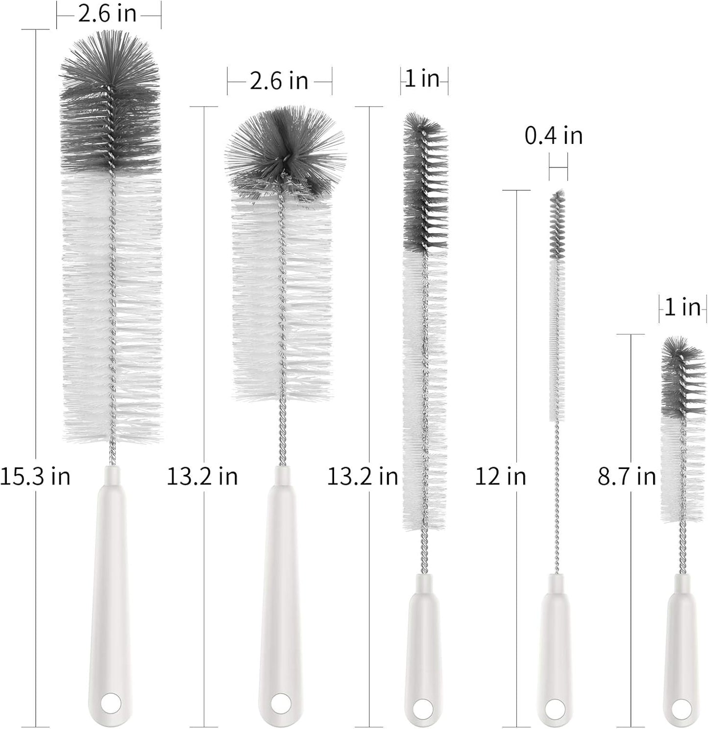 MR.SIGA_5_Pack_Bottle_Brush_Cleaning_Set_with_Storage_Holder,_Cleaning_Brushes_for_Long_Narrow_Neck_Bottles,_Water_Bottles,_Baby_Bottles,_Tumblers,_Drinking_Glasses,_Strews