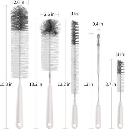 MR.SIGA_5_Pack_Bottle_Brush_Cleaning_Set_with_Storage_Holder,_Cleaning_Brushes_for_Long_Narrow_Neck_Bottles,_Water_Bottles,_Baby_Bottles,_Tumblers,_Drinking_Glasses,_Strews