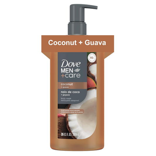 DOVE_MEN_Moisturizing_Body_Wash_|_#1_Dermatologist_Body_Wash_for_Men,_Sulfate_Free,_Paraben_Free,_&_Dye_Free_|_Coconut_+_Guava,_26oz