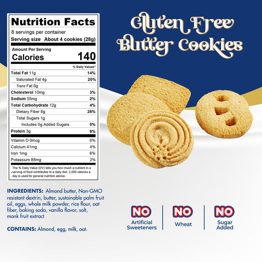 ChocZero_Keto_Butter_Cookies_-_Sugar_Free_Danish_Shortbread_-_Gluten_Free,_Low_Carb_-_8oz,_(Pack_of_1)