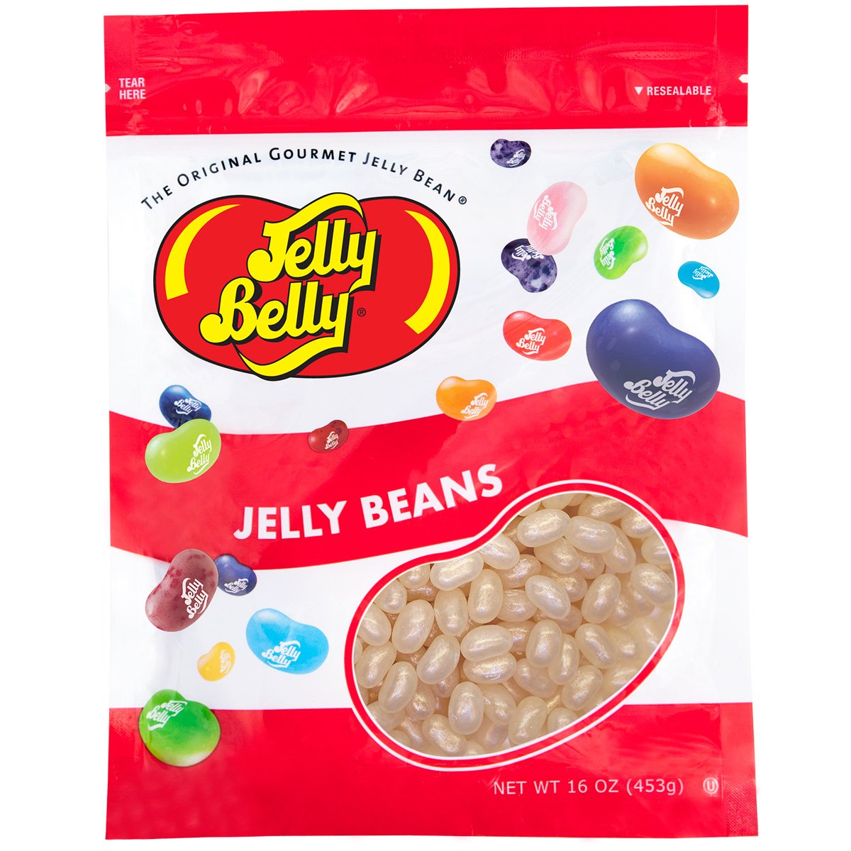 Jelly Belly Champagne Jelly Beans - 16 oz Re-sealable Bag - Genuine, Official, Straight from the Source