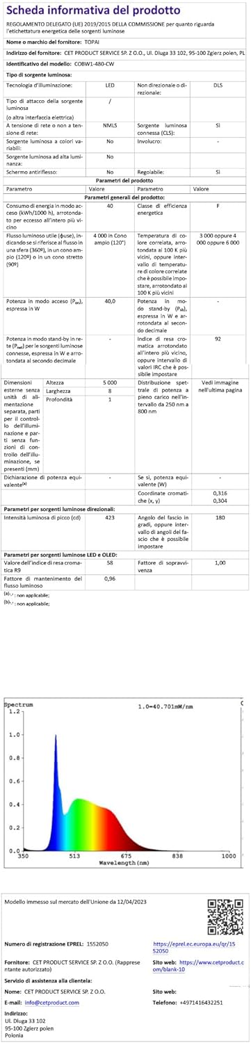 TOPAI_12V_COB_LED_Strip_Light_Warm_White/Natural_White/Cool_White/Blue/Green/Red_Waterproof_IP65_480LEDs/M_Super_Bright_4000Lm_CRI>90_16.4ft/5M_Dotless_High_Density_Cuttable_Flexible_for_Cabinet_Home_DIY_Lighting_Projects