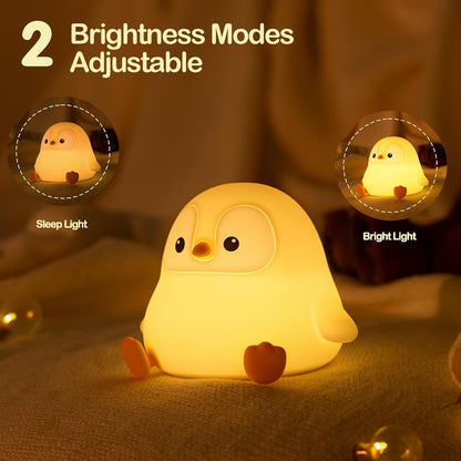 ATSUI_Penguin_Night_Light,_LED_Squishy_Novelty_Animal_Night_Lamp,_Food_Grade_Silicone,_2_Level_Dimmable,_Nursery_Nightlight_for_Desk_Decor,_Funny_Gifts_Stuff_for_Boys_Girls_Baby,_White_Elephant_Gifts