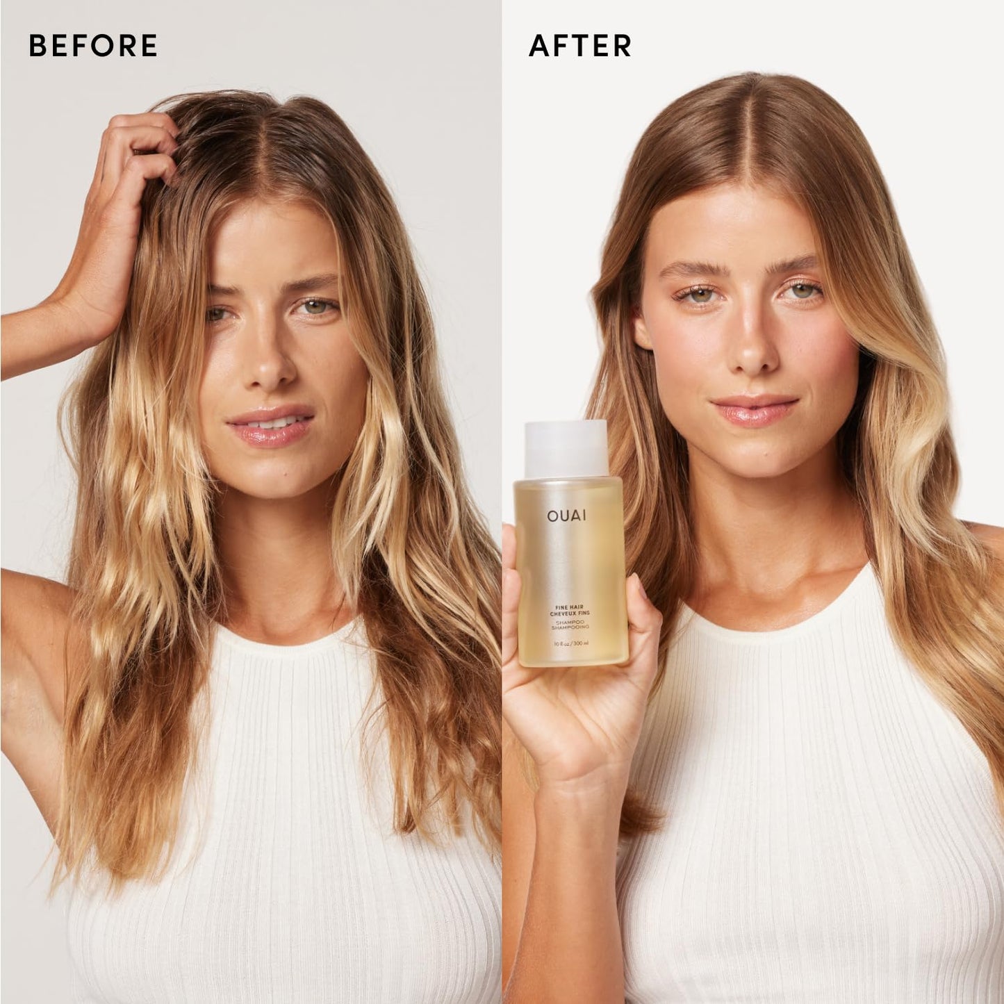 OUAI_Fine_Shampoo_and_Conditioner_Set_-_Sulfate_Free_Shampoo_and_Conditioner_for_Women_&_Men_-_Made_with_Keratin,_Marshmallow_Root,_Shea_Butter_&_Avocado_Oil_-_Free_of_Parabens_&_Phthalates_(10_Fl_Oz)