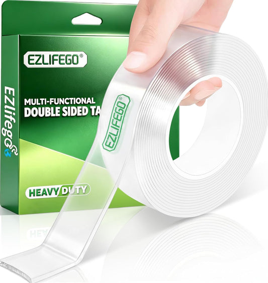 EZlifego_Double_Sided_Tape_Heavy_Duty(Extra_Large_16.5FT),_Nano_Adhesive_Mounting_Tape_Wall_Decor,Sticky_Picture_Hanging_Adhesive_Strips_Poster_Tape