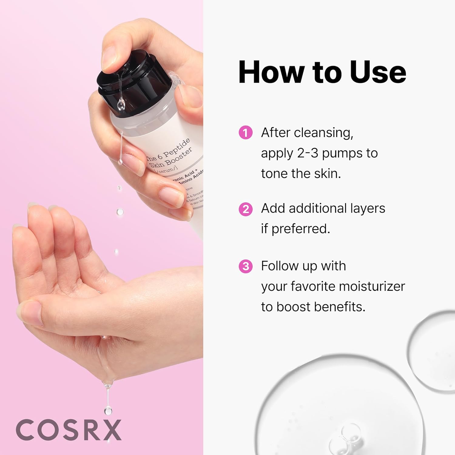 COSRX_6X_Peptide_Collagen_Skin_Booster_Toner_Serum_for_Dull_&_Uneven_Skin,_Preps_Skin_with_Copper_Peptides,_GHK-Cu,_Skin_Renewal_Boosting_Facial_Essence,_Korean_Skin_Care,_5.07_oz,_Mothers_Day_Gifts