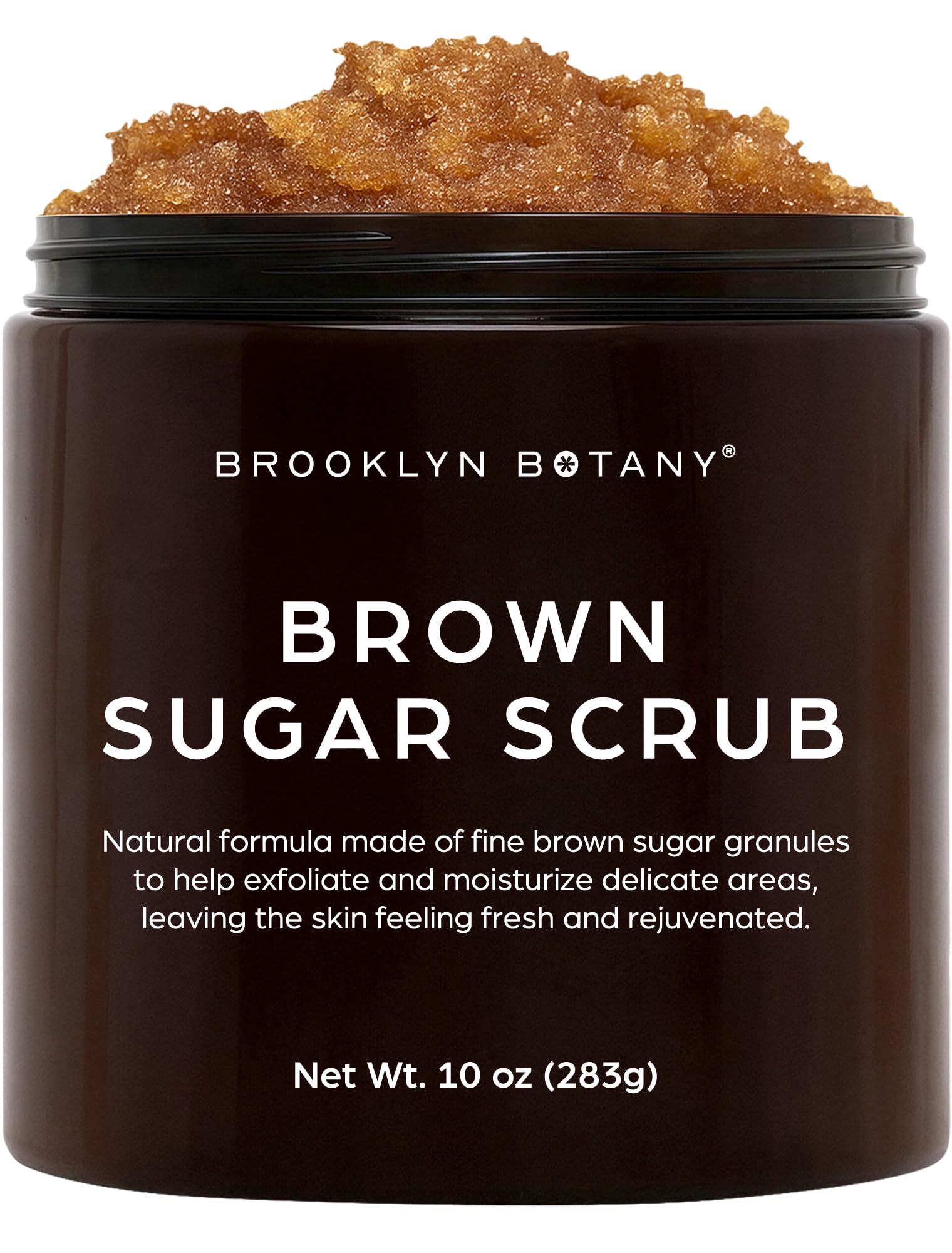 Brooklyn Botany Brown Sugar Body Scrub - Moisturizing and Exfoliating Body, Face, Hand, Foot Scrub - Fights Acne, Fine Lines &amp;amp; Wrinkles, Great Gifts For Women &amp;amp; Men - 10 oz