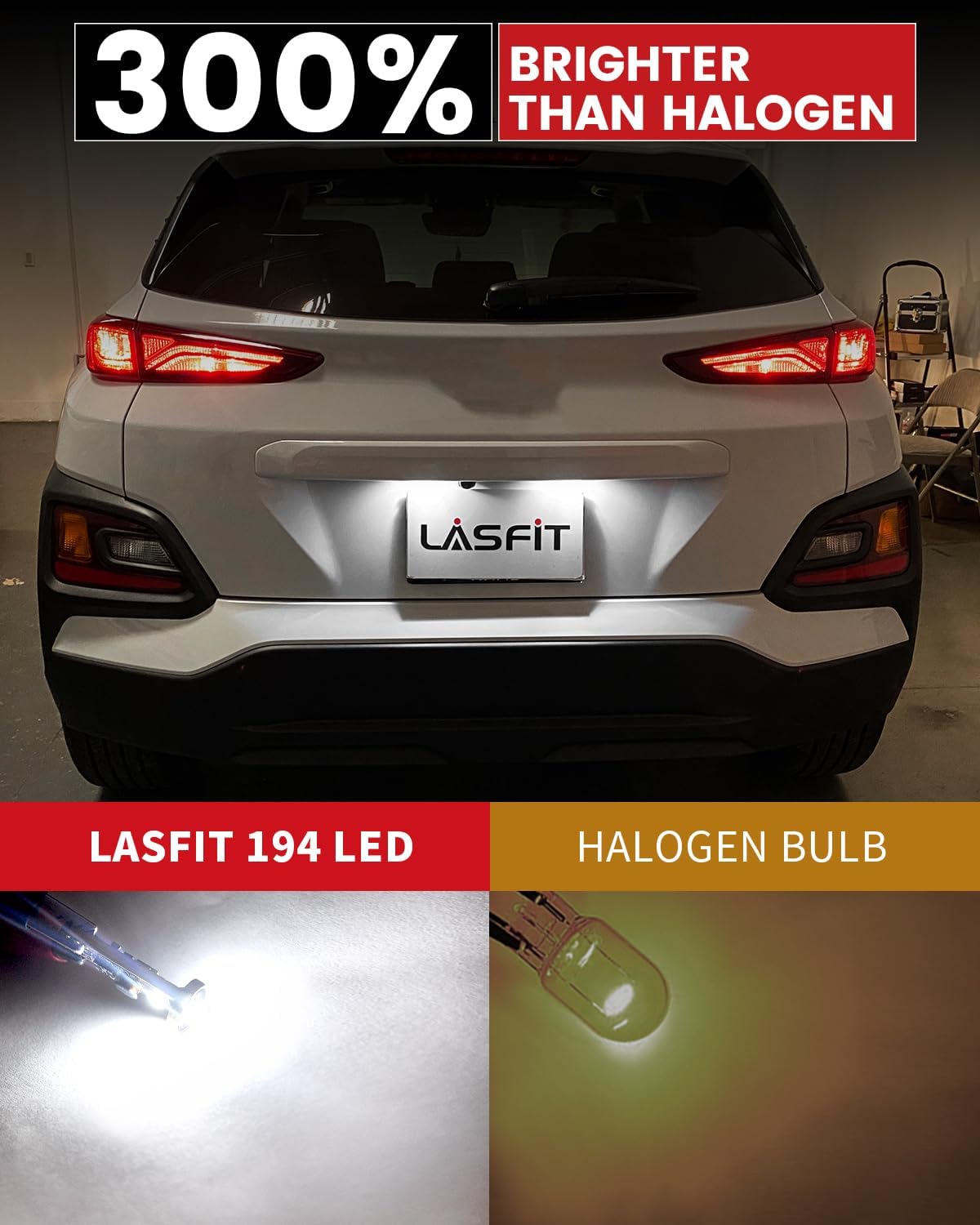 LASFIT_194_LED_Bulb_for_License_Plate_Bulb_White_Bright,T10_168_LED_Bulbs_Canbus_Error_Free,_400LM_6000K_192_2825_W5W_for_Dome_Map_Trunk_Cargo_Lights_(2-Pack)