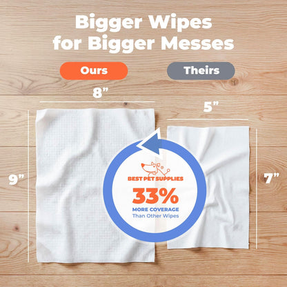 Best_Pet_Supplies_8"_x_9"_Large_Dog_Wipes_-_Cleaning_and_Deodorizing_for_Paws_and_Coat_-_Gentle_Formula_with_Lavender_Vitamin_E_for_Puppies_and_Cats_-_100_Count
