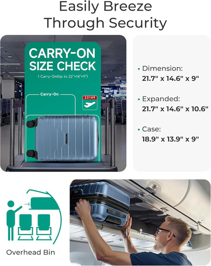 BAGSMART_Carry_On_Luggage_19_L_x14_W_x9_H_Airline_Approved_with_Spinner_Wheels,_Lightweight_20_Inch_Luggage_with_TSA_Lock,_Expandable_Hard_Shell_Carry_On_Suitcases_for_Men_Women,_Royal_Blue