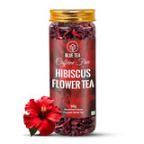BLUE TEA - Hibiscus 1.76 Oz (50+ Cups) Loose | PRIME SAVINGS DAY SKIN GLOW ENHANCING Herbal Flower Based Non-Bitter Caffeine Free Tangy Flavour Vitamin-C Rich Pet Jar Pack