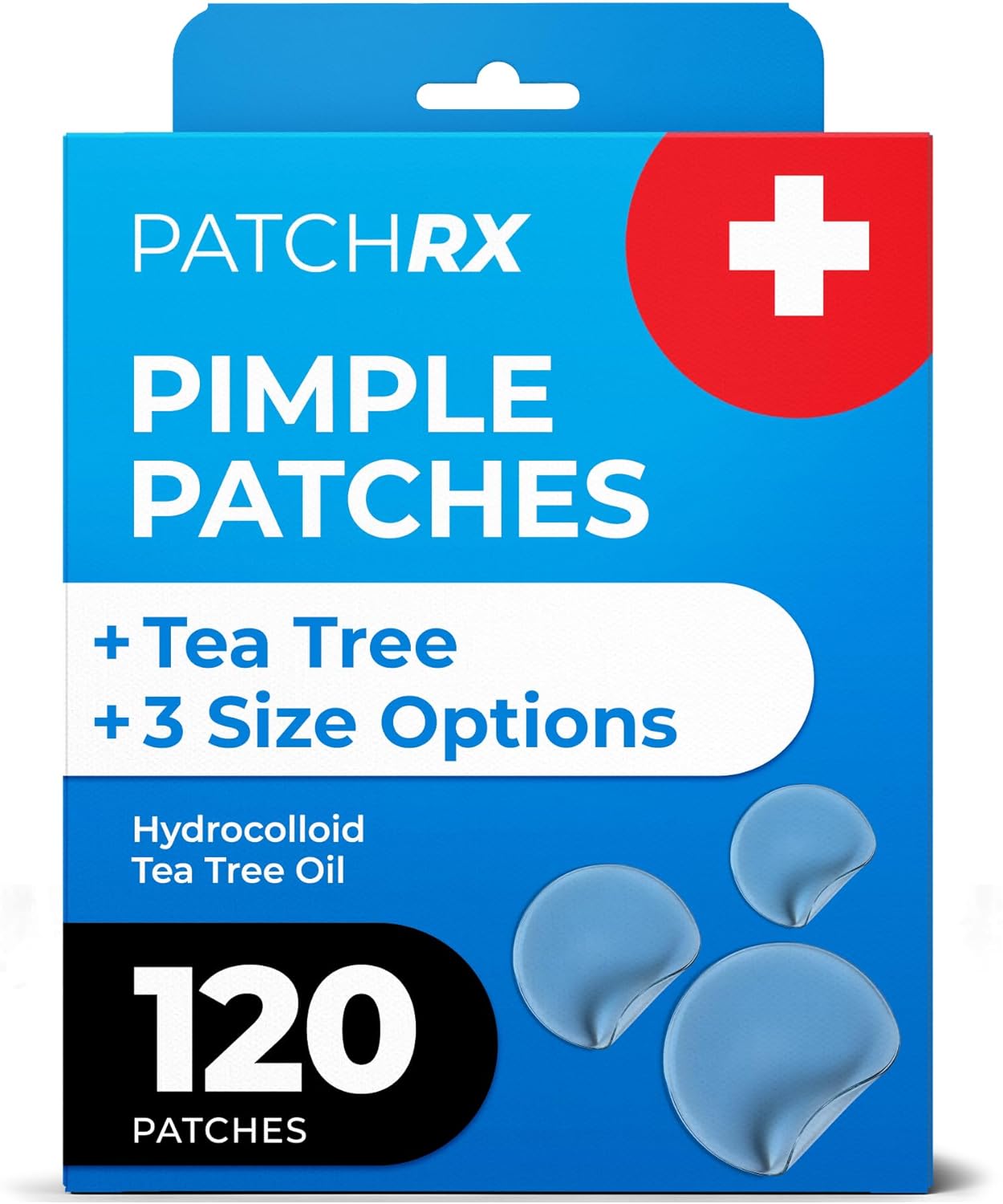 PatchRx_Pimple_Patches_for_Face_(120_Patches),_Hydrocolloid_Acne_Patches_with_Tea_Tree_Oil,_Pimple_Patch_Pimple_Stickers_-_Hydrocolloid_Patch_Acne_Dots_-_Acne_Pimple_Patches_For_Face_-_Zit_Patches