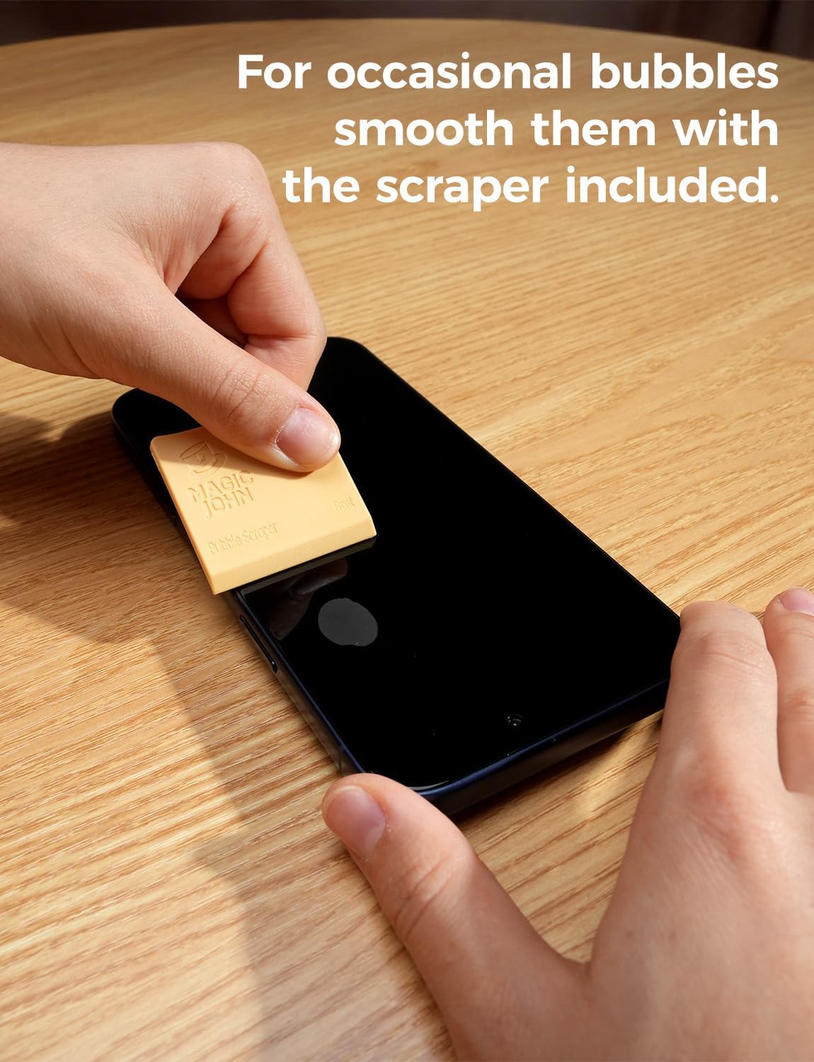 MAGIC_JOHN_2_Pack_for_iPhone_13/14&_iPhone_13_Pro_6.1_inch_Tempered_Glass_Screen_Protector,_Auto_Dust-Elimination,_Bubble_Free,_HD_Clear,_Easy_Installation