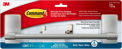 Command_Hand_Towel_Bar_Satin_Nickel_with_4_Water_Resistant_Command_Strips,_9"_Hand_Towel_Holder,_Holds_up_to_3_lb,_Great_for_Bathroom_Decor_on_The_Wall,_Inside_The_Cabinet,_or_in_The_Shower