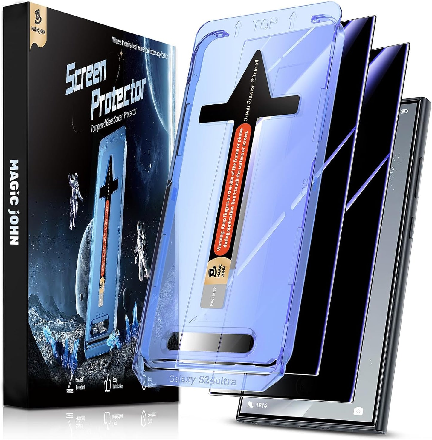 MAGIC_JOHN_2_Pack_for_Samsung_Galaxy_S24_Ultra_Privacy_Glass_Screen_Protector_6.8_inch,_28°_Anti-spy_Tempered_Glass_Film,_Auto_Dust-Elimination_Installation,_Bubble_Free,_Case_Friendly