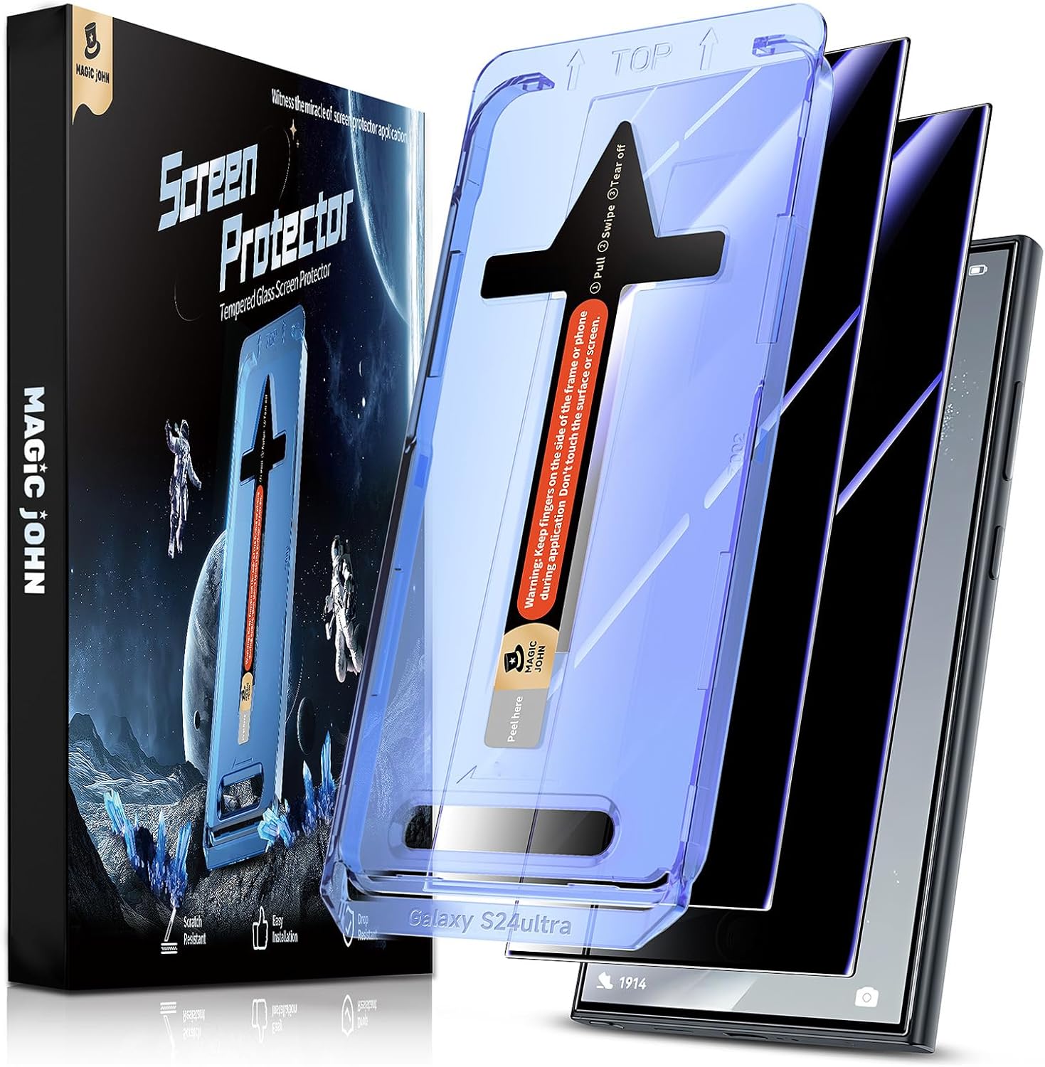 MAGIC_JOHN_2_Pack_for_Samsung_Galaxy_S24_Ultra_Privacy_Glass_Screen_Protector_6.8_inch,_28°_Anti-spy_Tempered_Glass_Film,_Auto_Dust-Elimination_Installation,_Bubble_Free,_Case_Friendly