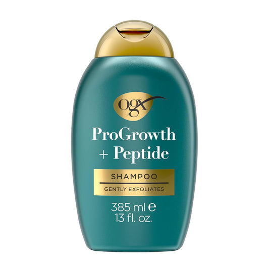 OGX_ProGrowth_+_Peptide_Clarifying_Shampoo,_Gentle_Exfoliating_Scalp_Shampoo_Supports_Natural_Hair_Growth_by_Removing_Scalp_Build-Up,_1.5%_Mandelic_Acid,_13_fl._oz