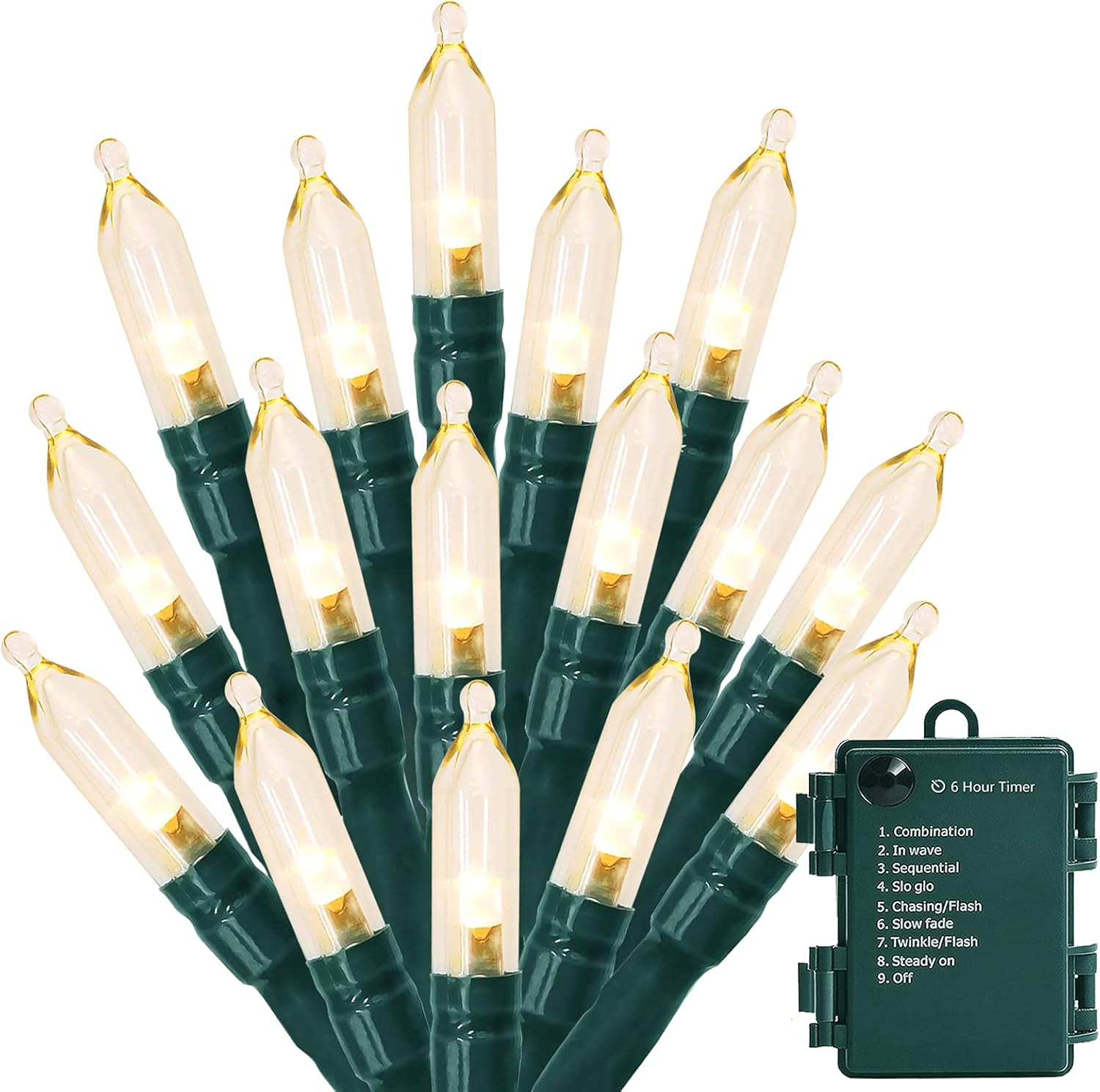 MASHANG_Christmas_Lights_-_Battery_Operated_String_Lights_50_LED_Xms_Mini_Lights_8_Modes_Green_Wire_Mini_Light_Set_with_Timer_for_Xmas_Tree_Wreath_Party_Indoor_Outdoor_Decor,_Waterproof,_Warm_White
