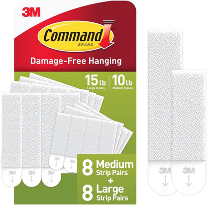 Command_15_lb_&_10_lb_Large_and_Medium_16_Pairs_Picture_Hanging_Strips_(32_Strips),_Damage-Free_Hangers_for_Picture_Frames,_No_Tools_Required,_Great_for_Home_Room_Wall_Decor,_White_Adhesive