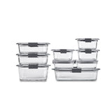 Rubbermaid Brilliance Glass Food Storage Containers, BPA-Free, Leak-Proof