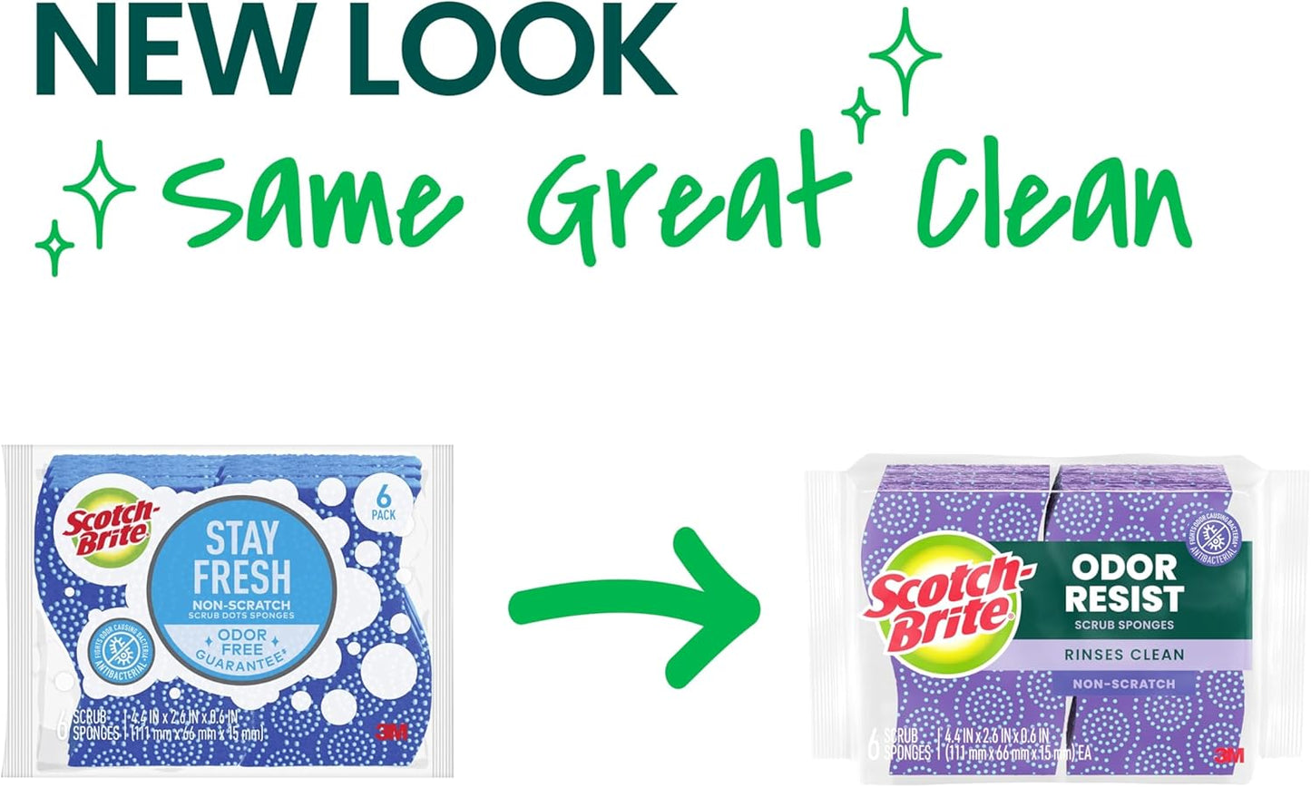 Scotch-Brite_Odor_Resist_Non-Scratch_Scrub_Sponge,_Dishwasher-Safe_Kitchen_Sponges_that_Resist_Bacterial_Odors,_Multipurpose_Dish_Sponge_for_Gentle_Cleaning,_6_Dish_Sponges